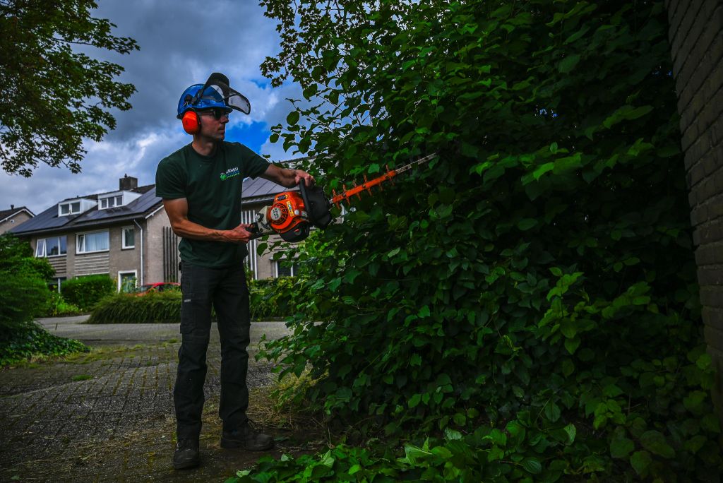 Buiten werken in de herfst